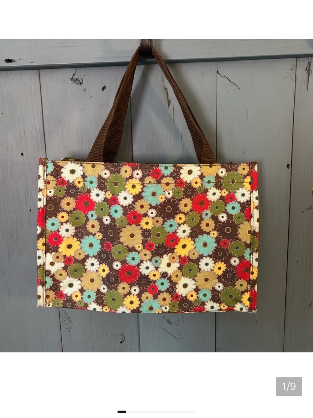 thirty-one Brown Floral Tote Windsor Bouquet/ Floral Daisy
